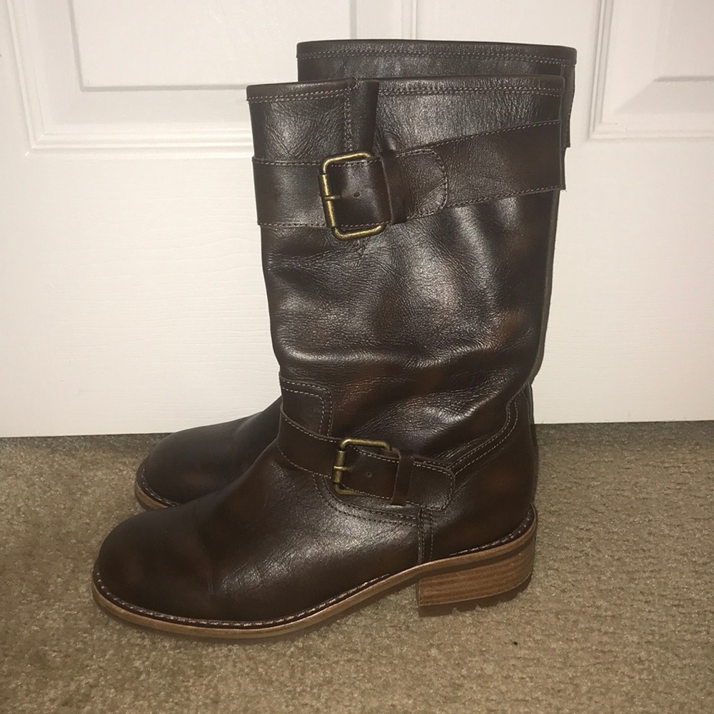 Dark Brown Rider boots by Zigi